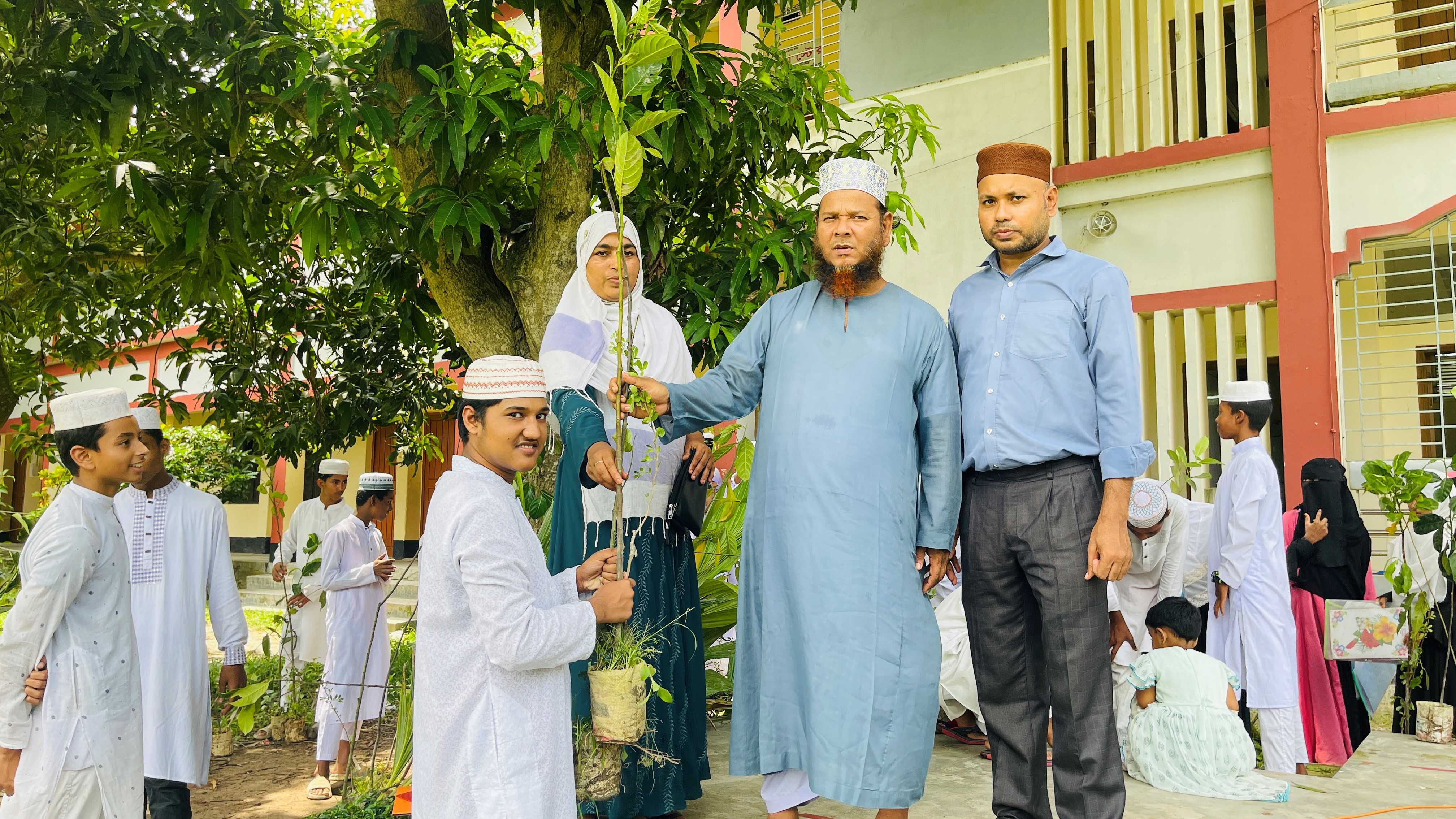 Distribution of trees among students 2025 AD. - Sufiabad Shah Sufi Sayed Azmat Ullah (Rm:) Fazil Madrasah